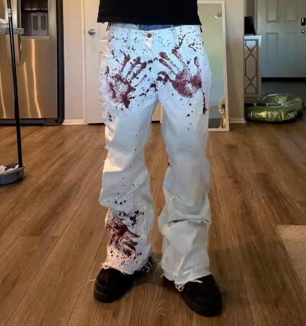 White Bloody Flared Jeans