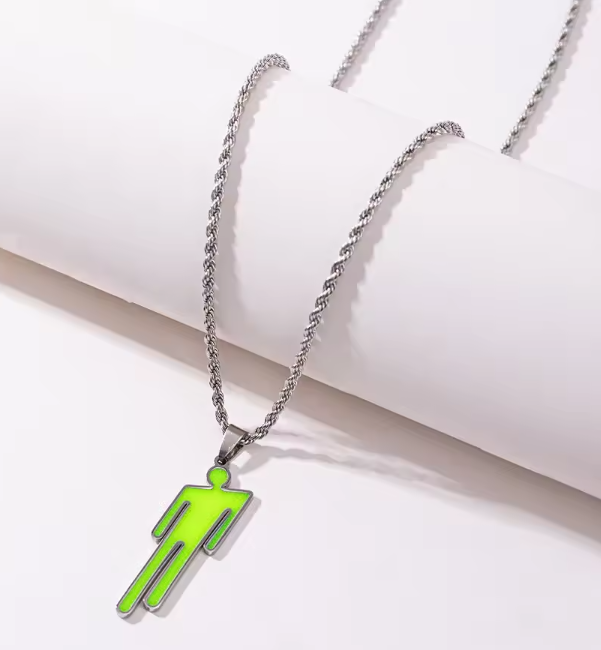 Billie Eilish Inspired Green Necklace